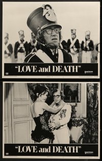 6w277 LOVE & DEATH 8 LCs 1975 cool images from wacky Woody Allen & Diane Keaton romantic comedy!
