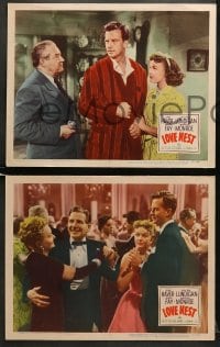 6w771 LOVE NEST 4 LCs 1951 great images of sexy June Haver, William Lundigan, Frank Fay!