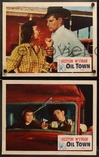 6w772 LUCY GALLANT 4 LCs R1961 Jane Wyman in Oil Town w/rugged Charlton Heston!