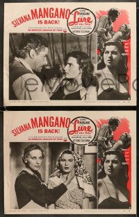 6w283 LURE OF THE SILA 8 LCs 1954 sexy Silvana Mangano is more alluring and dangerous than ever!
