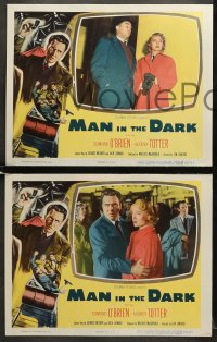 6w291 MAN IN THE DARK 8 2D LCs 1953 great images of Edmond O'Brien, sexy Audrey Totter!