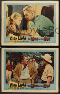 6w774 MAN IN THE NET 4 LCs 1959 Alan Ladd in the most suspense-charged 97 minutes in motion pictures