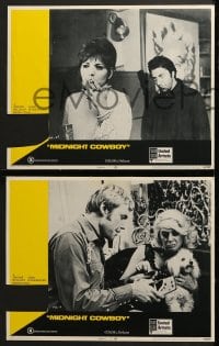 6w841 MIDNIGHT COWBOY 3 LCs 1969 Dustin Hoffman, Jon Voight, Vaccaro, John Schlesinger, gambling!