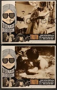 6w314 MONDO TEENO 8 LCs 1967 truth about the NOW generation, make love-not war!