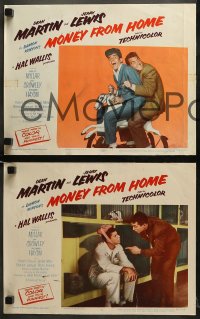 6w593 MONEY FROM HOME 7 3D LCs 1954 Dean Martin with wacky horse jockey Jerry Lewis!