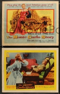 6w315 MONTE CARLO STORY 8 LCs 1957 Dietrich, Vittorio De Sica, high stakes, low cut gowns, gambling!