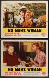 6w597 NO MAN'S WOMAN 7 LCs 1955 great images of John Archer, sexy bad girl Marie Windsor!
