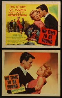 6w339 NO TIME TO BE YOUNG 8 LCs 1957 1st Robert Vaughn, too old to be teens, too young to be adults!
