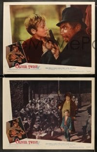 6w342 OLIVER TWIST 8 LCs 1951 Robert Newton as Bill Sykes, directed by David Lean!