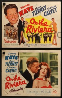 6w346 ON THE RIVIERA 8 LCs 1951 Danny Kaye, sexy Gene Tierney & Corinne Calvet!
