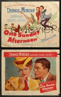 6w350 ONE SUNDAY AFTERNOON 8 LCs 1949 Dennis Morgan & Dorothy Malone, DeFore, Paige!