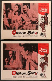 6w355 OPERATION SNATCH 8 LCs 1962 wacky art of Terry-Thomas, monkey & Lionel Jeffries!