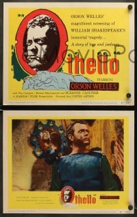 6w356 OTHELLO 8 LCs 1955 great images of troubled Orson Welles in the title role, Shakespeare!