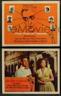 6w357 OUR MAN IN HAVANA 8 LCs 1960 Alec Guinness & Maureen O'Hara in Cuba, directed by Carol Reed!