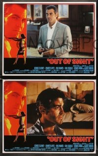 6w359 OUT OF SIGHT 8 LCs 1998 George Clooney, Jennifer Lopez, directed by Steven Soderbergh!