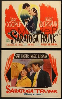 6w412 SARATOGA TRUNK 8 LCs 1945 Gary Cooper & Ingrid Bergman, from the novel by Edna Ferber!