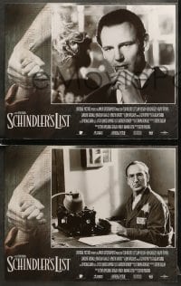6w418 SCHINDLER'S LIST 8 LCs 1993 Steven Spielberg, Liam Neeson, Ralph Fiennes, WWII Best Picture!