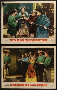 6w787 SEVEN BRIDES FOR SEVEN BROTHERS 4 LCs 1954 Jane Powell & Howard Keel, classic MGM musical