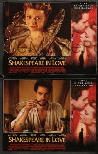 6w427 SHAKESPEARE IN LOVE 8 LCs 1998 great images of Gwyneth Paltrow & Joseph Fiennes, Judi Dench!