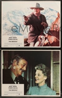 6w672 SHOOTIST 6 LCs 1976 Don Siegel, great images of cowboy John Wayne & Lauren Bacall!