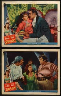 6w860 SLAVE GIRL 3 LCs 1947 great images of George Brent & sexy Yvonne De Carlo!