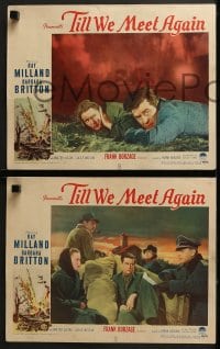 6w864 TILL WE MEET AGAIN 3 LCs 1944 super close up of Ray Milland in World War II, Frank Borzage