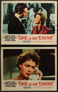6w680 TIME IS MY ENEMY 6 LCs 1957 Dennis Price, Renee Asherson, Susan Shaw, English crime thriller!