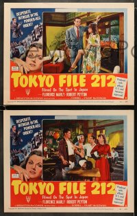 6w492 TOKYO FILE 212 8 LCs 1951 secret agents in Japan, sexy Florence Marly, Korean War!