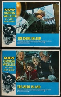 6w497 TREASURE ISLAND 8 LCs 1972 Orson Welles as pirate Long John Silver & Burfield as Jim Hawkins!