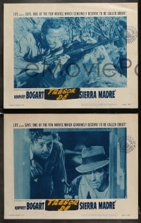 6w498 TREASURE OF THE SIERRA MADRE 8 LCs R1956 Humphrey Bogart, Tim Holt & Walter Huston, classic