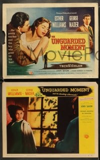6w509 UNGUARDED MOMENT 8 LCs 1956 teacher Esther Williams, John Saxon, George Nader!