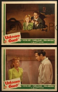 6w683 UNKNOWN GUEST 6 LCs 1943 great images of Veda Ann Borg, Victor Jory, pretty Pamela Blake!