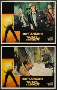 6w516 VALDEZ IS COMING 8 LCs 1971 Burt Lancaster, written by Elmore Leonard, cool gunslinger images!