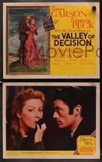 6w517 VALLEY OF DECISION 8 LCs 1945 Greer Garson, Marsha Hunt, Cooper, Foster, Barrymore & Wall