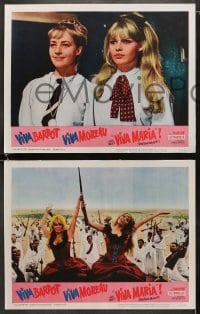 6w522 VIVA MARIA 8 LCs 1966 Louis Malle, sexiest French babes Brigitte Bardot & Jeanne Moreau!