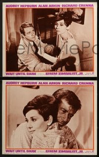 6w523 WAIT UNTIL DARK 8 LCs 1967 images of blind Audrey Hepburn, Alan Arkin, Richard Crenna!