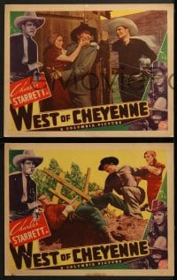 6w870 WEST OF CHEYENNE 3 LCs 1938 Charles Starrett, Iris Meredith and The Sons of the Pioneers!