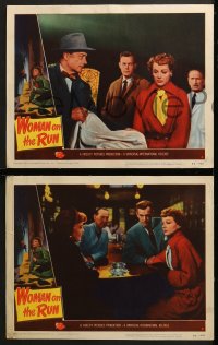 6w872 WOMAN ON THE RUN 3 LCs 1950 cool images of Ann Sheridan, Dennis O'Keefe, film noir!