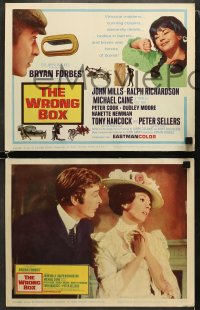 6w537 WRONG BOX 8 LCs 1966 John Mills, Michael Caine, English comedy directed by Bryan Forbes!