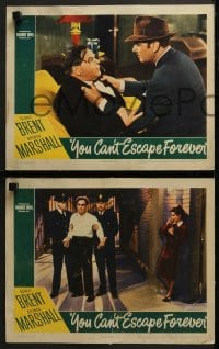 6w873 YOU CAN'T ESCAPE FOREVER 3 LCs 1942 image of George Brent and Gene Lockhart!