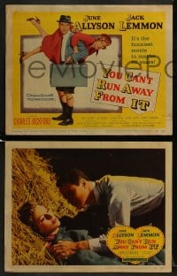 6w539 YOU CAN'T RUN AWAY FROM IT 8 LCs 1956 Jack Lemmon & Allyson in remake of It Happened One Night!