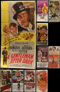 6x091 LOT OF 10 FOLDED THREE-SHEETS 1940s-1960s great images from a variety of different movies!