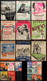 6x238 LOT OF 23 SHEET MUSIC 1930s-1950s great songs from a variety of different movies!