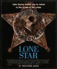 6x489 LOT OF 38 UNFOLDED LONE STAR 17x21 SPECIAL POSTERS 1996 great c/u of skull of sheriff badge!