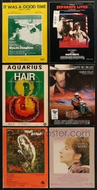 6x247 LOT OF 6 SHEET MUSIC 1970s-1990s great songs from a variety of different movies!