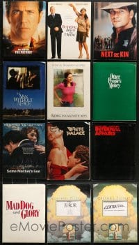 6x209 LOT OF 12 PRESSKITS WITH 9 STILLS EACH 1980s-2000s containing a total of 108 stills!