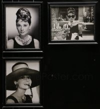 6x225 LOT OF 3 AUDREY HEPBURN 8X10 REPRO PHOTOS IN FRAMES 2010s with rhinestones on her jewelry!