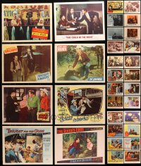6x191 LOT OF 32 LOBBY CARDS 1950s great scenes from a variety of different movies!