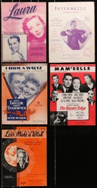 6x249 LOT OF 5 SHEET MUSIC 1930s-1940s great songs from a variety of different movies!