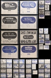 6x215 LOT OF 31 TV RE-RELEASE PROMO SHEETS 1960s images & info from a variety of movies!
